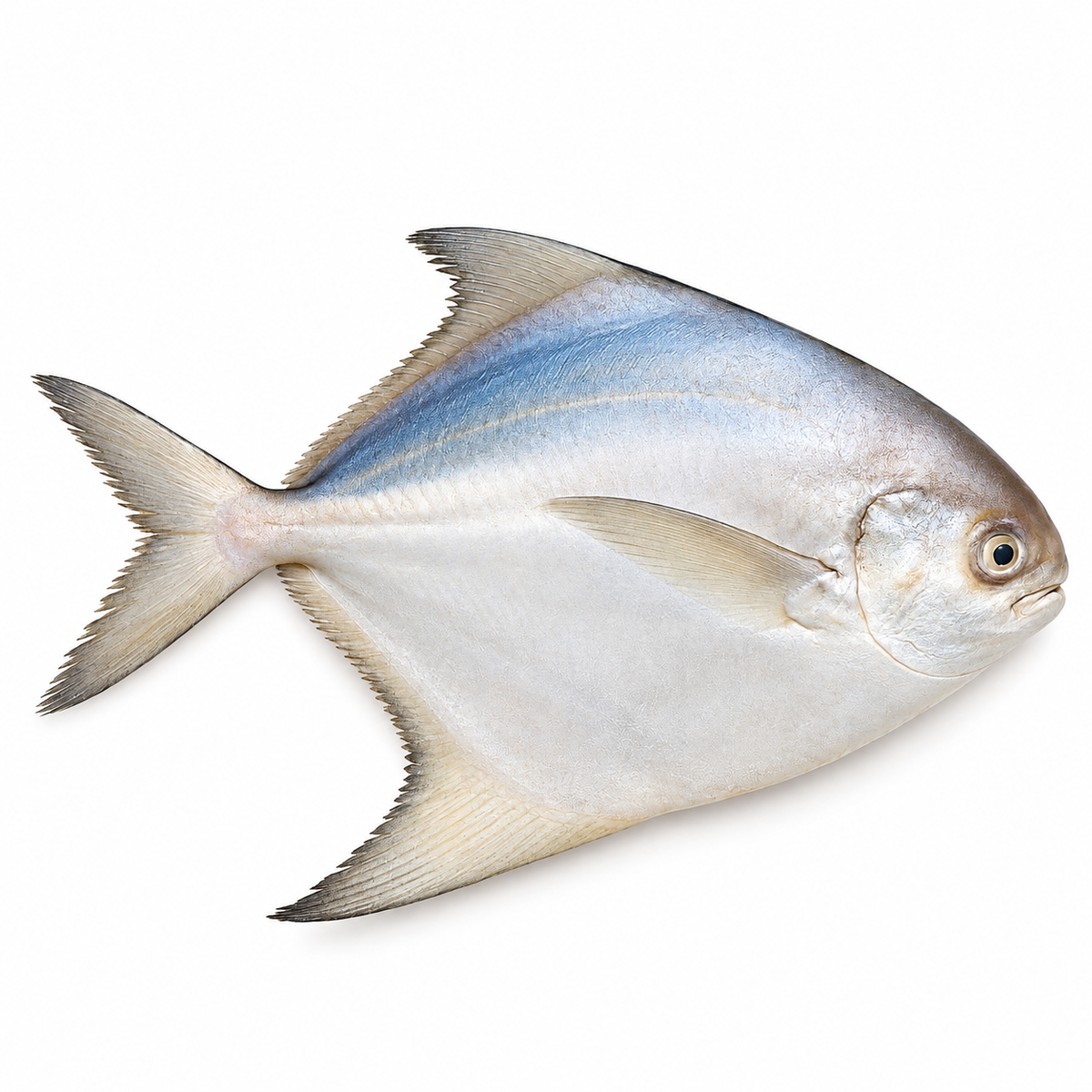 Silver Pomfret (Safaid Paplet) – Fresh Arabian Sea Fi